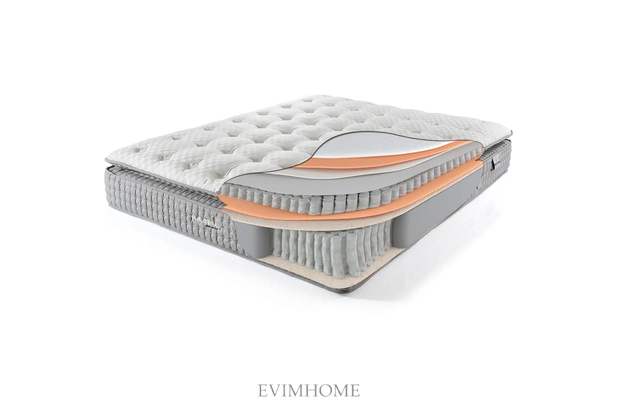 Naomi Kanvas Boxspringbett mit Doppelkern & hygienischem Schlafkomfort - Image 5