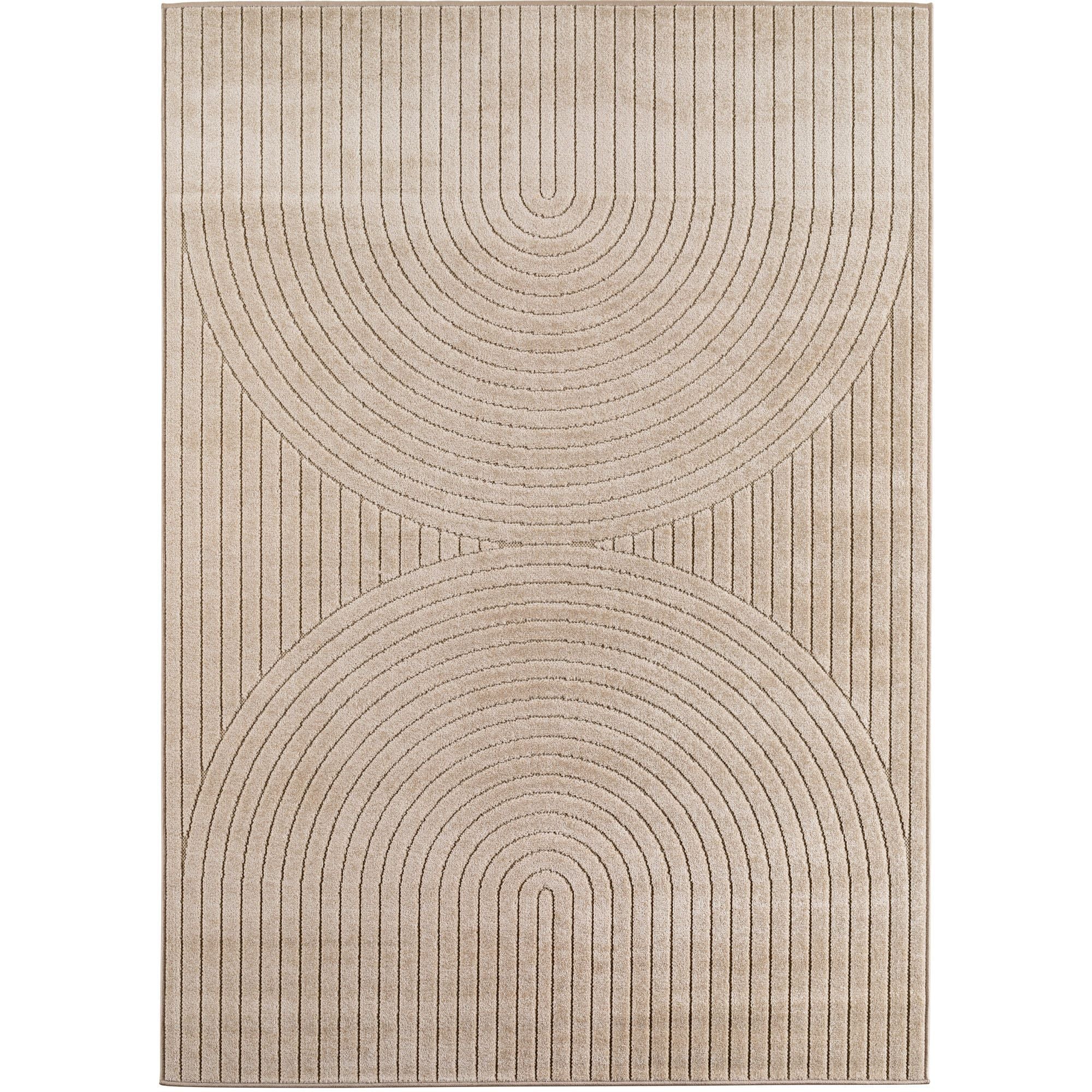 Nova Teppich | Beige Kurzflor mit Streifen - Image 2