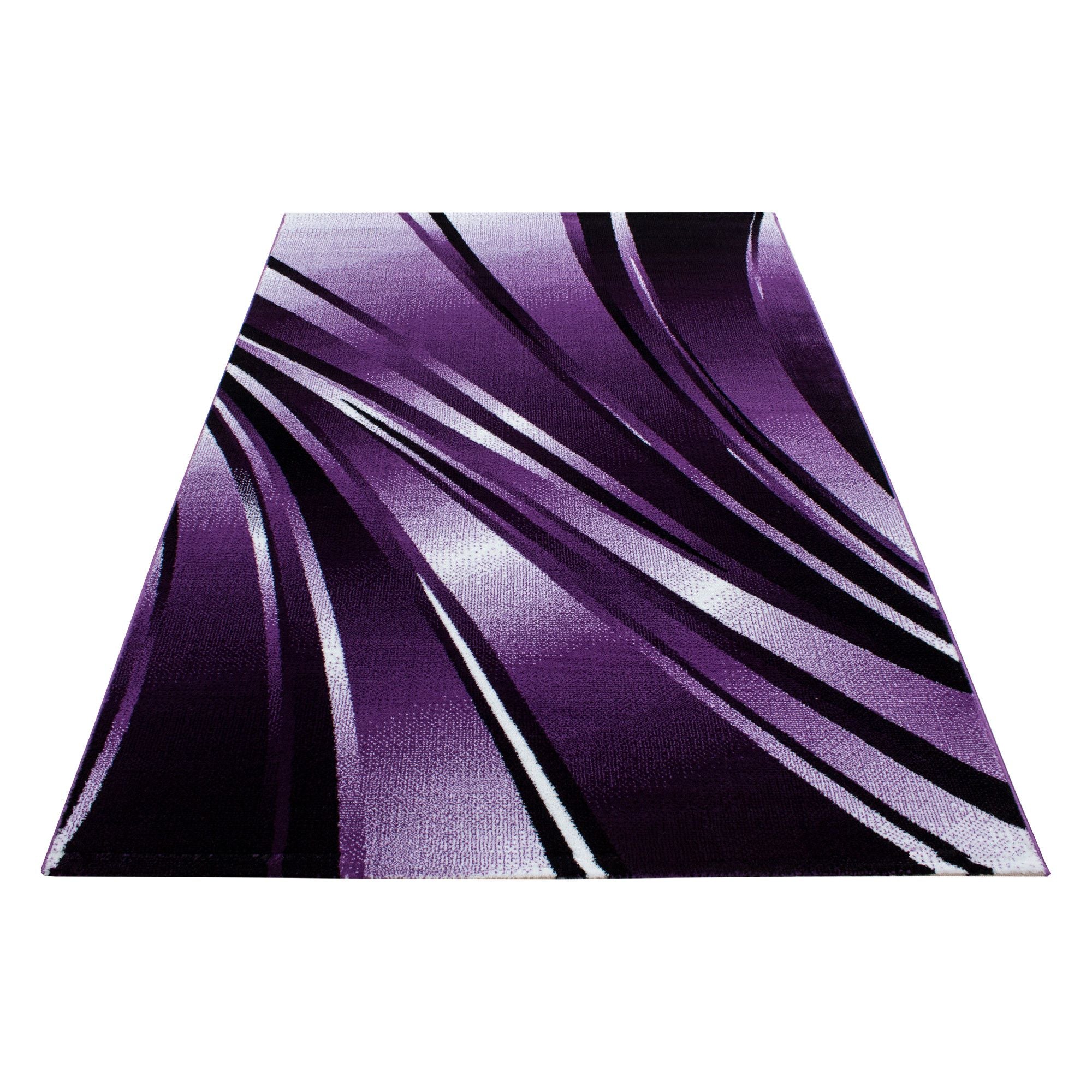 Parma Abstrakter Kurzflorteppich in Violett mit Wellen - Image 3