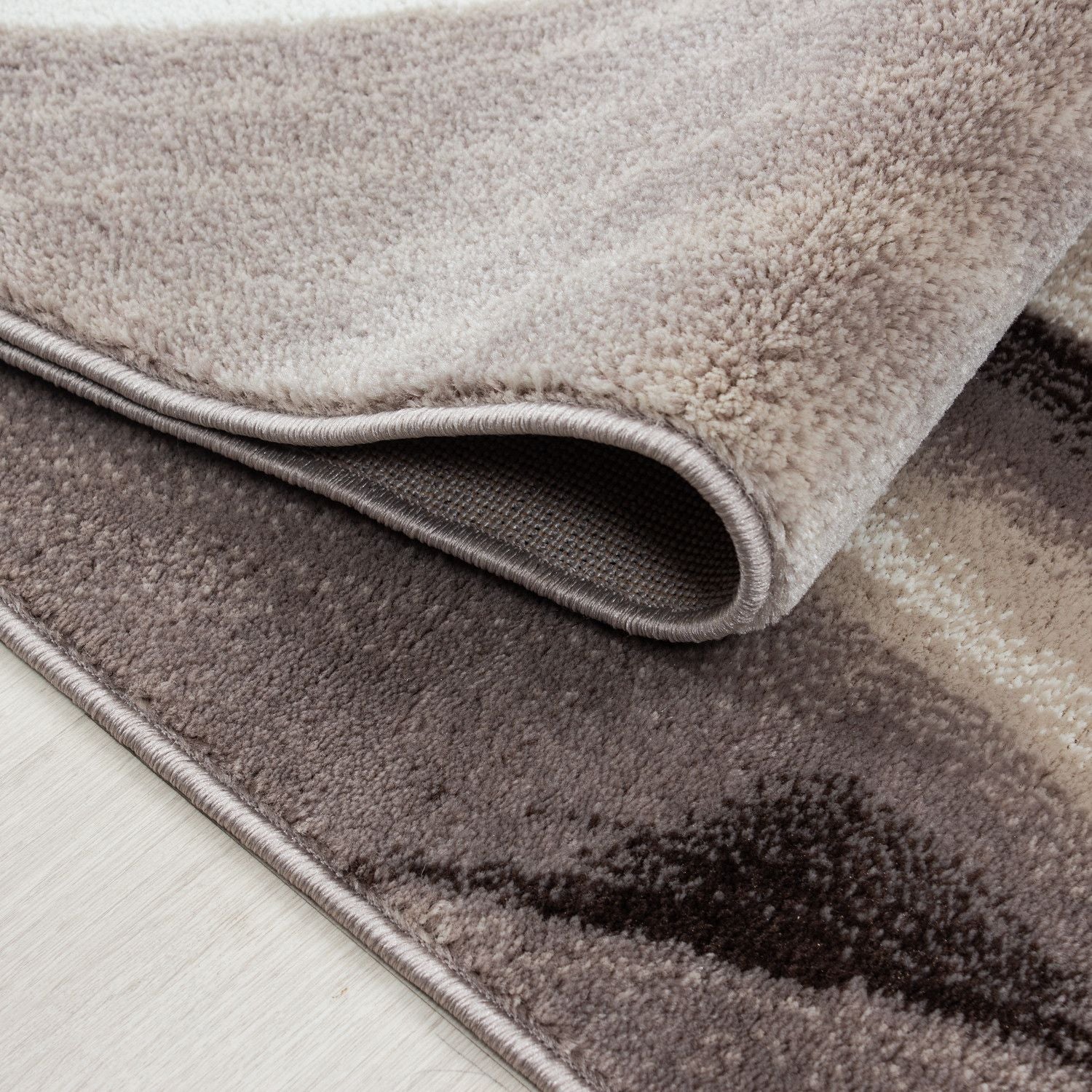 Kurzflorteppiche, Ombre Design, Farbe Braun, Teppich für Wohnzimmer, Rücken aus Jute - Image 5
