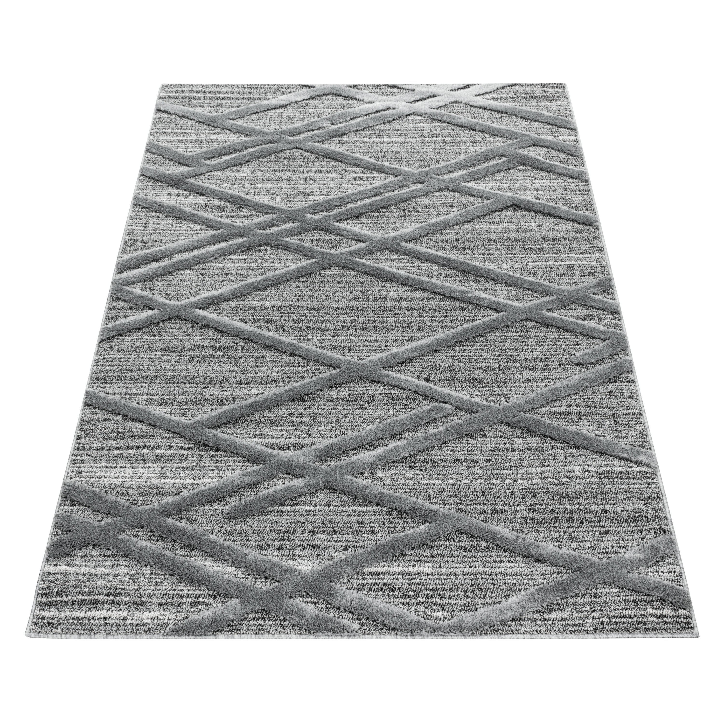 Graue Hochflorteppiche mit Jute-Rücken - Image 3