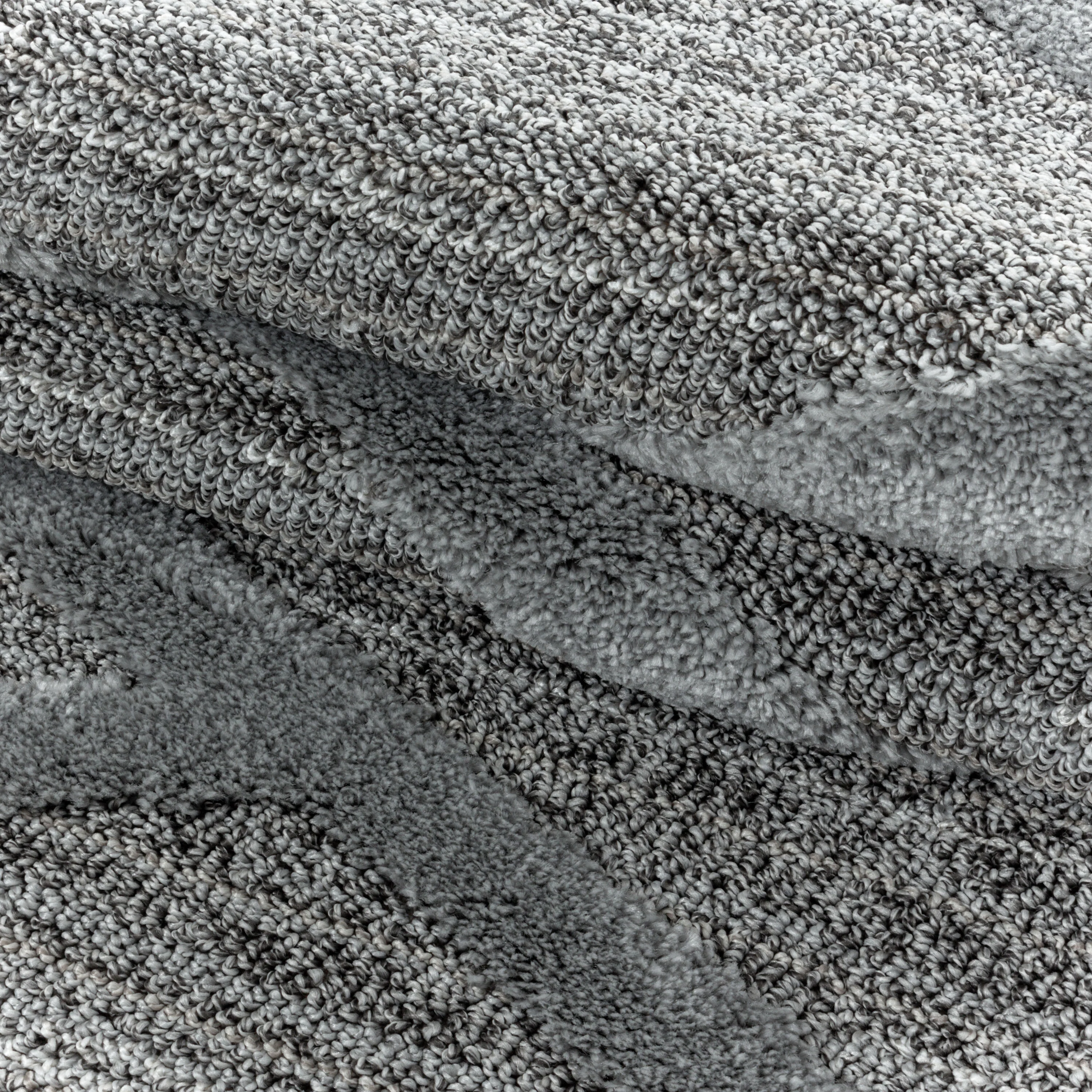 Graue Hochflorteppiche mit Jute-Rücken - Image 6