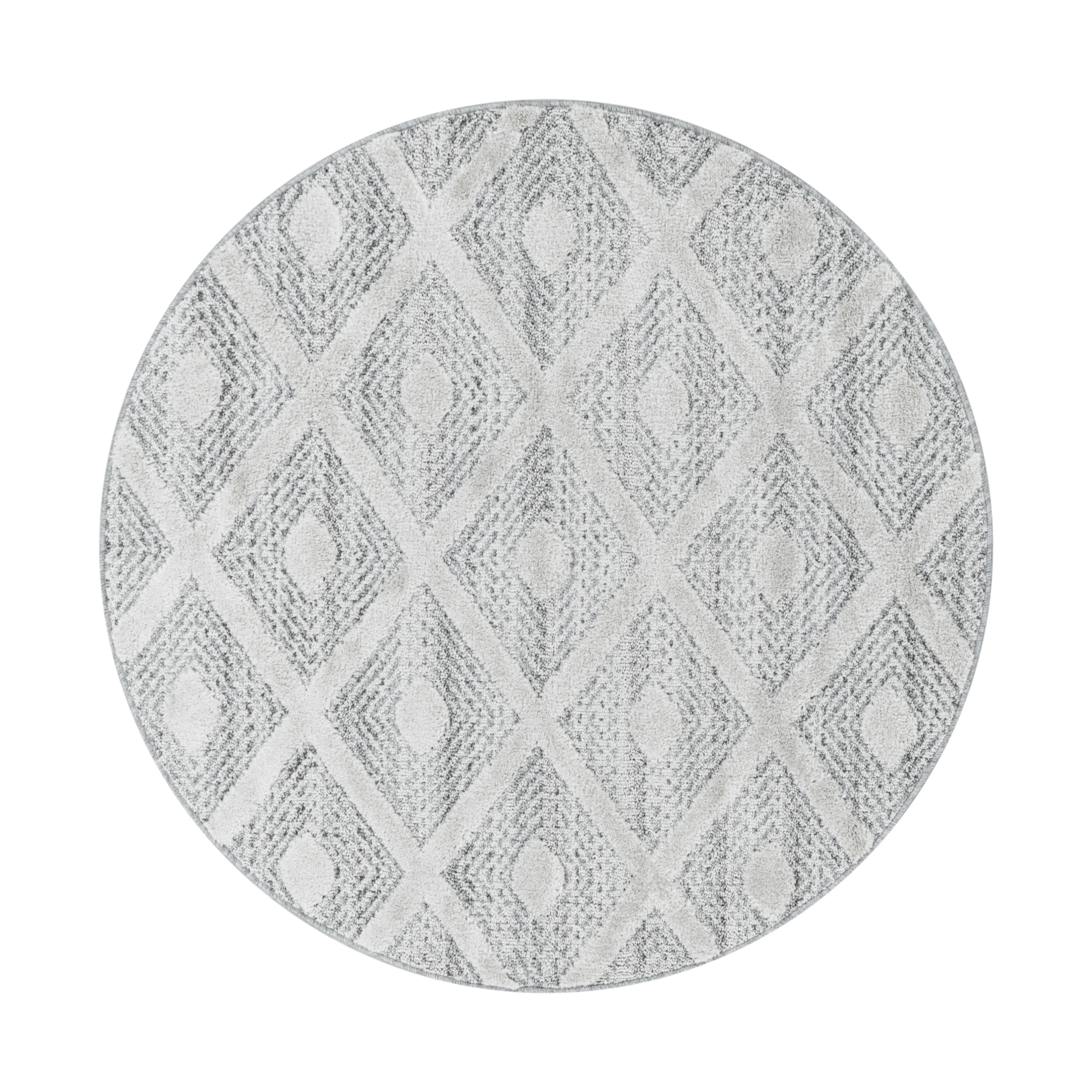Pisa Hochflorteppiche Weiß-Grau – Geometrisch - Image 8