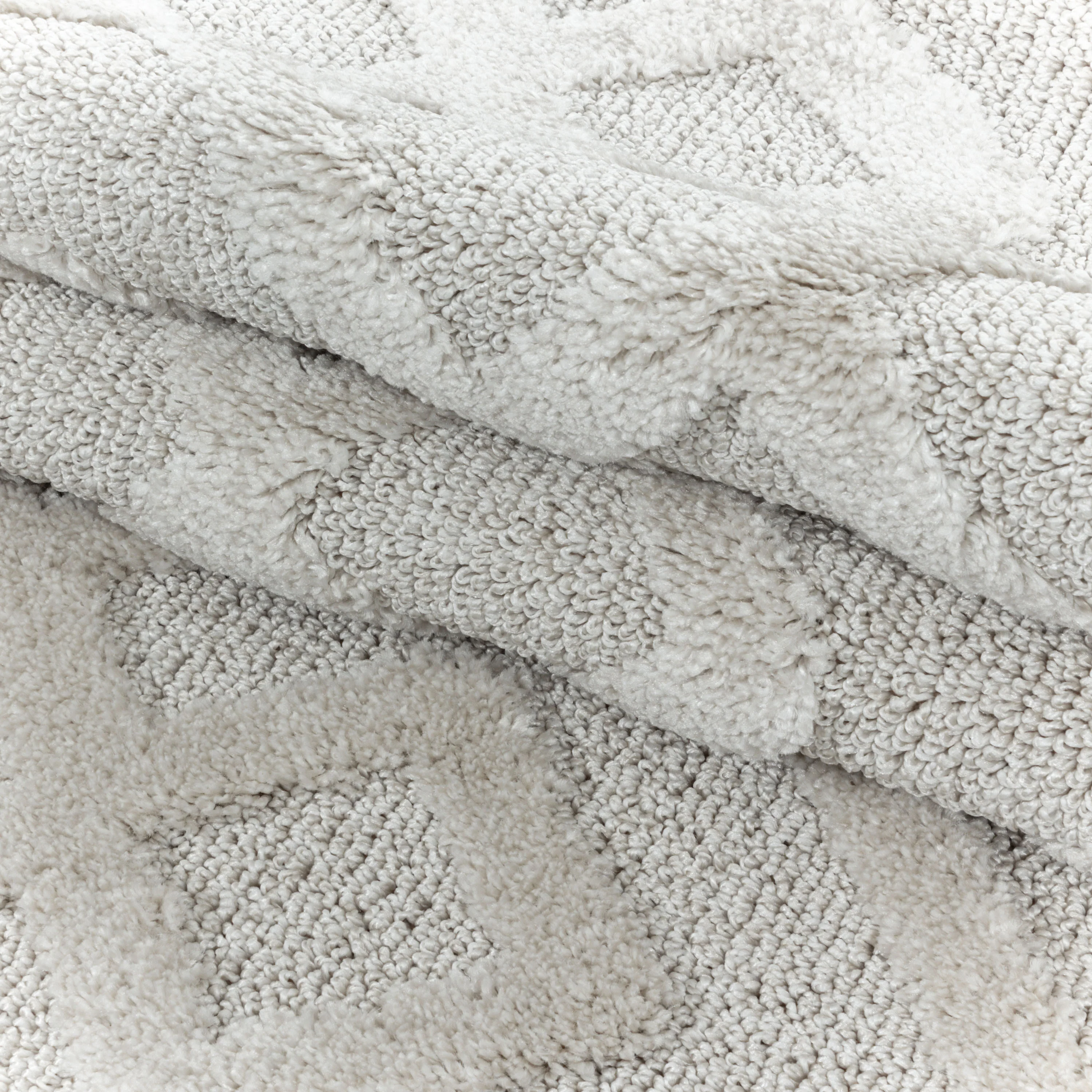 Cremefarbene Hochflorteppiche mit Jute-Rücken - Image 6