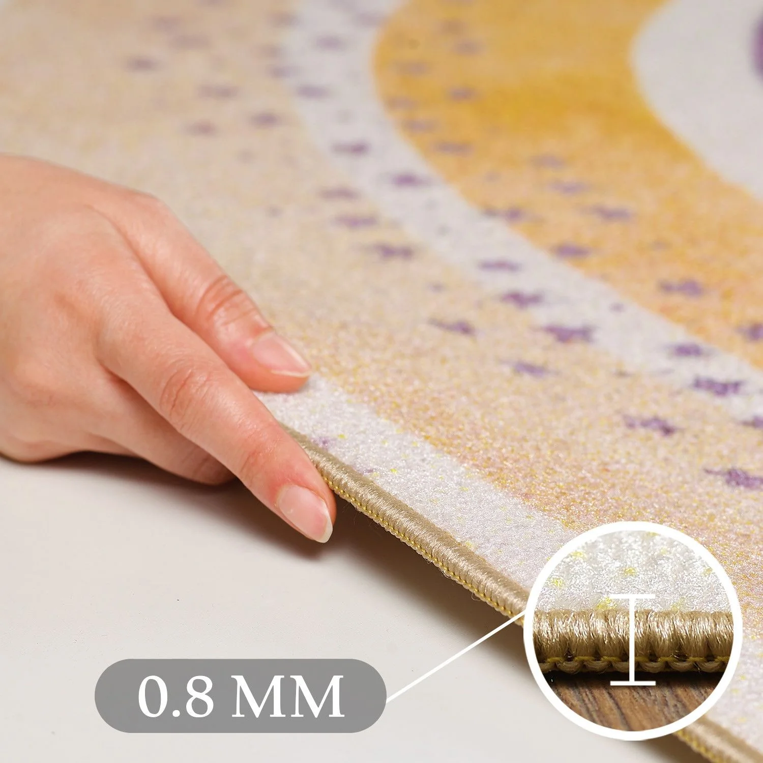 Kinderteppiche, Regenbogen, Farbe Creme, Teppich für Kinderzimmer, Rücken aus Latex - Image 4