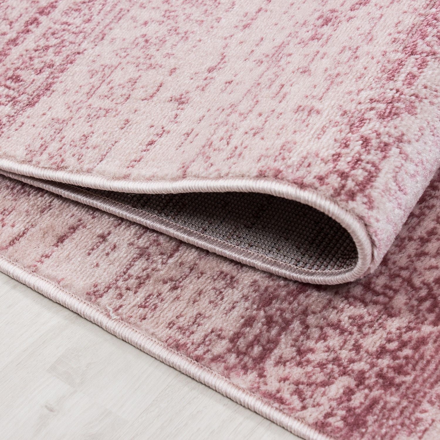 Kurzflorteppiche, Unicolor - Einfarbig, Farbe Pink, Teppich für Wohnzimmer, Rücken aus Jute - Image 4
