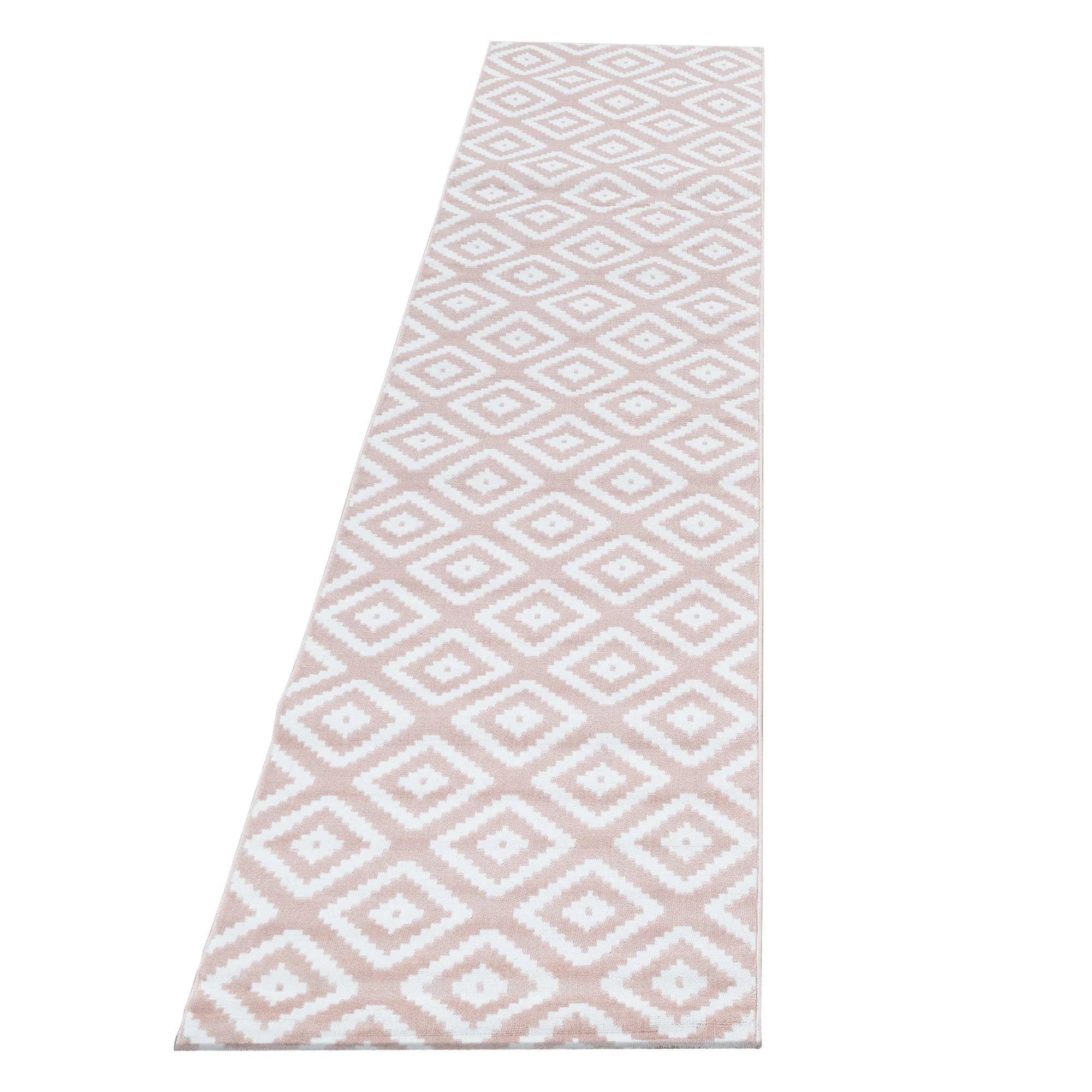 Plus Geometrischer Kurzflorteppich in Pink - Image 7