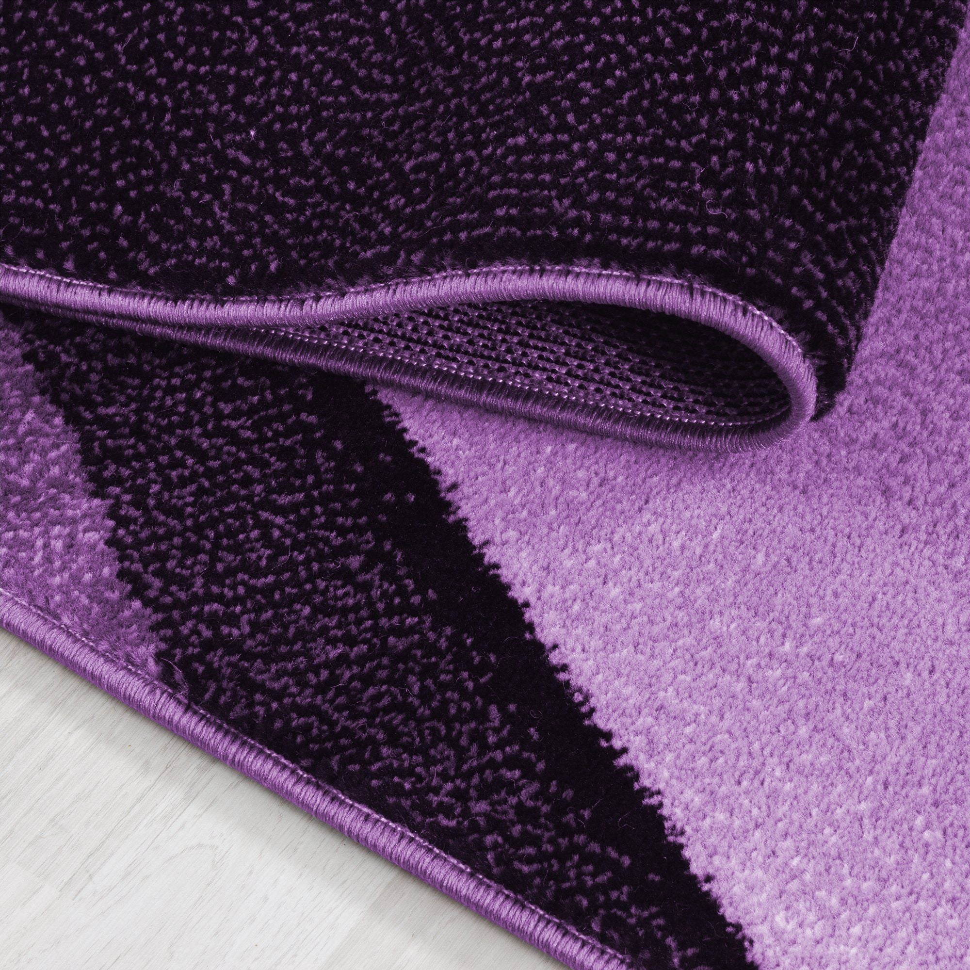 Kurzflorteppiche, Ombre Design, Farbe Violett, Teppich für Wohnzimmer, Rücken aus Jute - Image 5