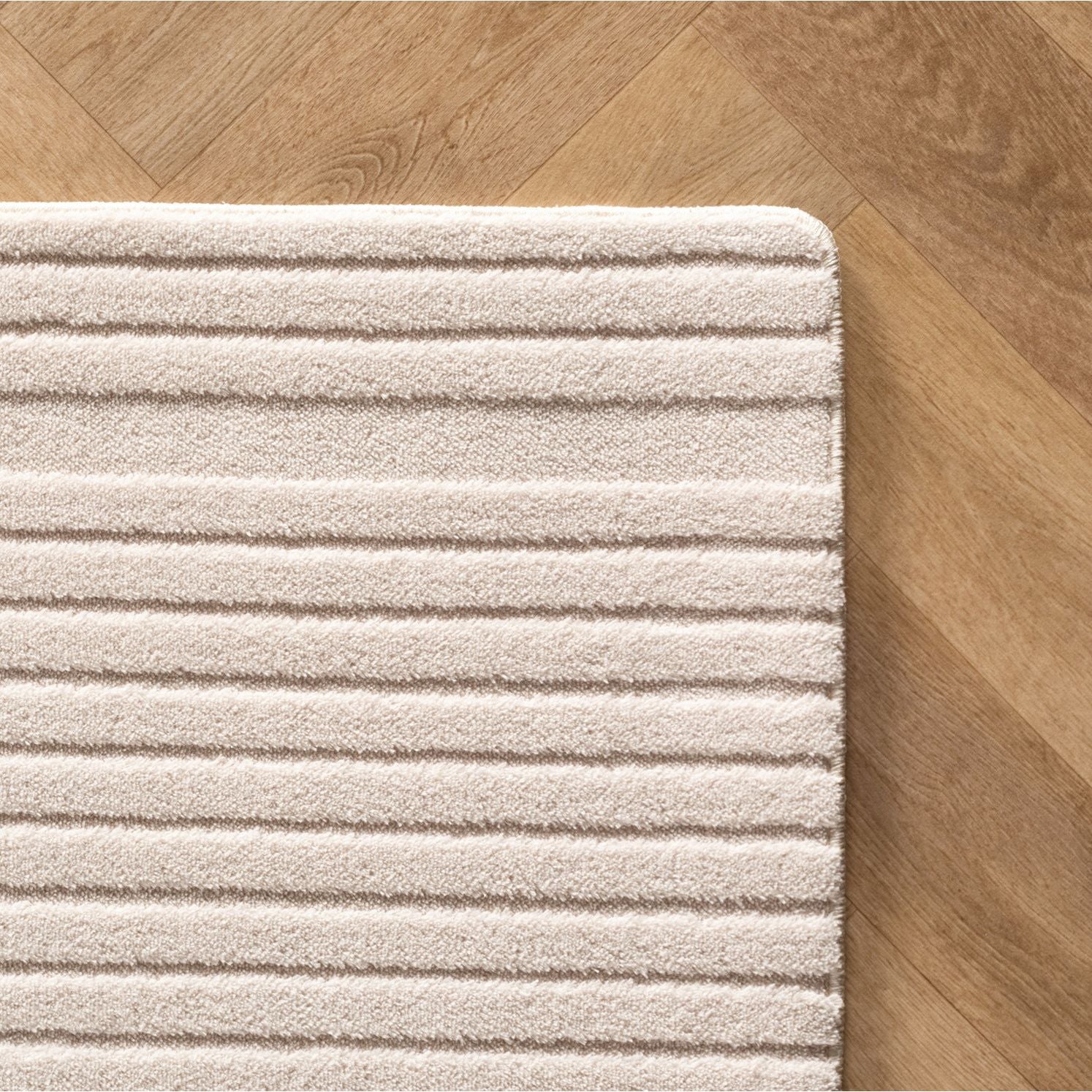 Einfarbiger Skandinavischer Boho Teppich Creme 8x15 cm, Weicher Waschbarer Deko Teppich mit 3D-Effekt, Pflegeleichter Läufer Teppich Wohnzimmer und Schlafzimmer - Image 3