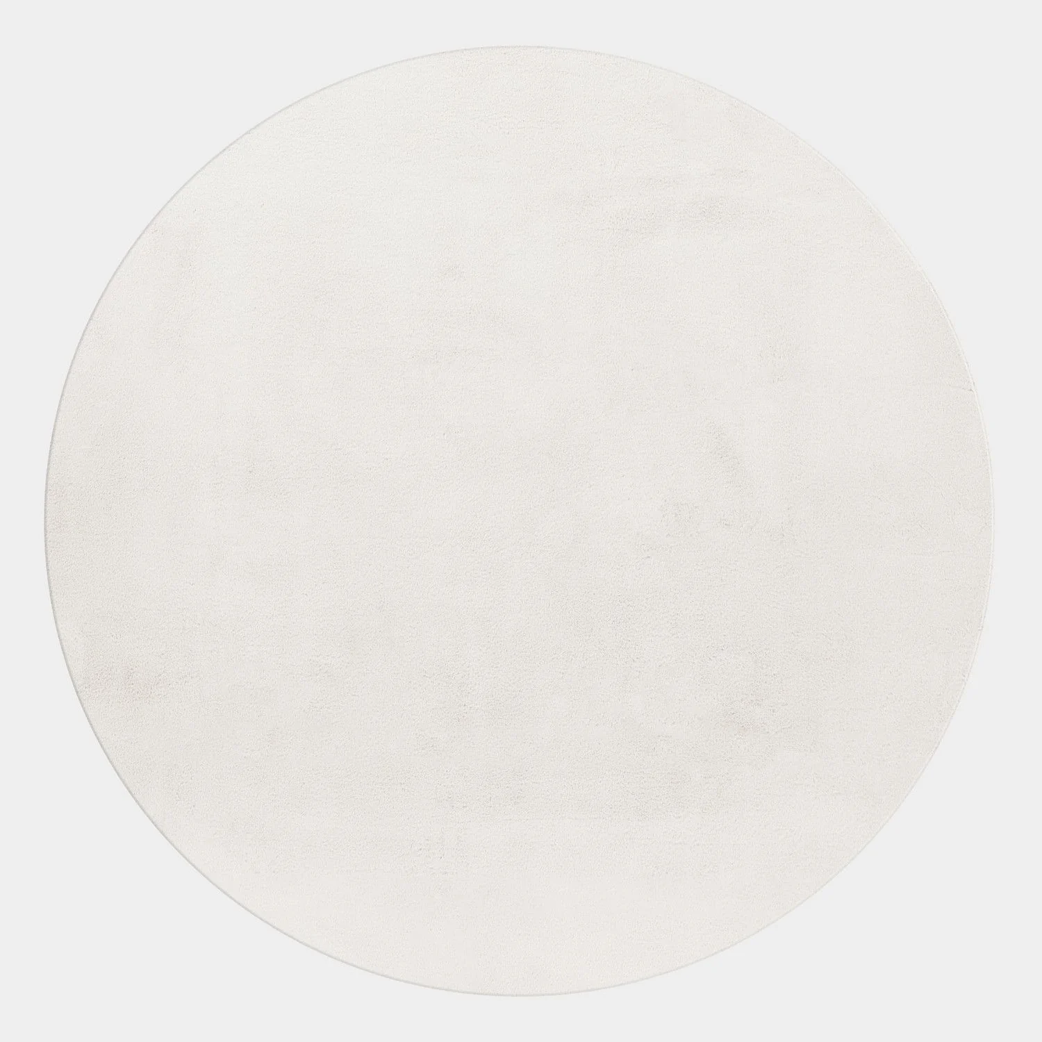 Unicolor Hochflor Teppich: Creme & Baumwolle - Image 7