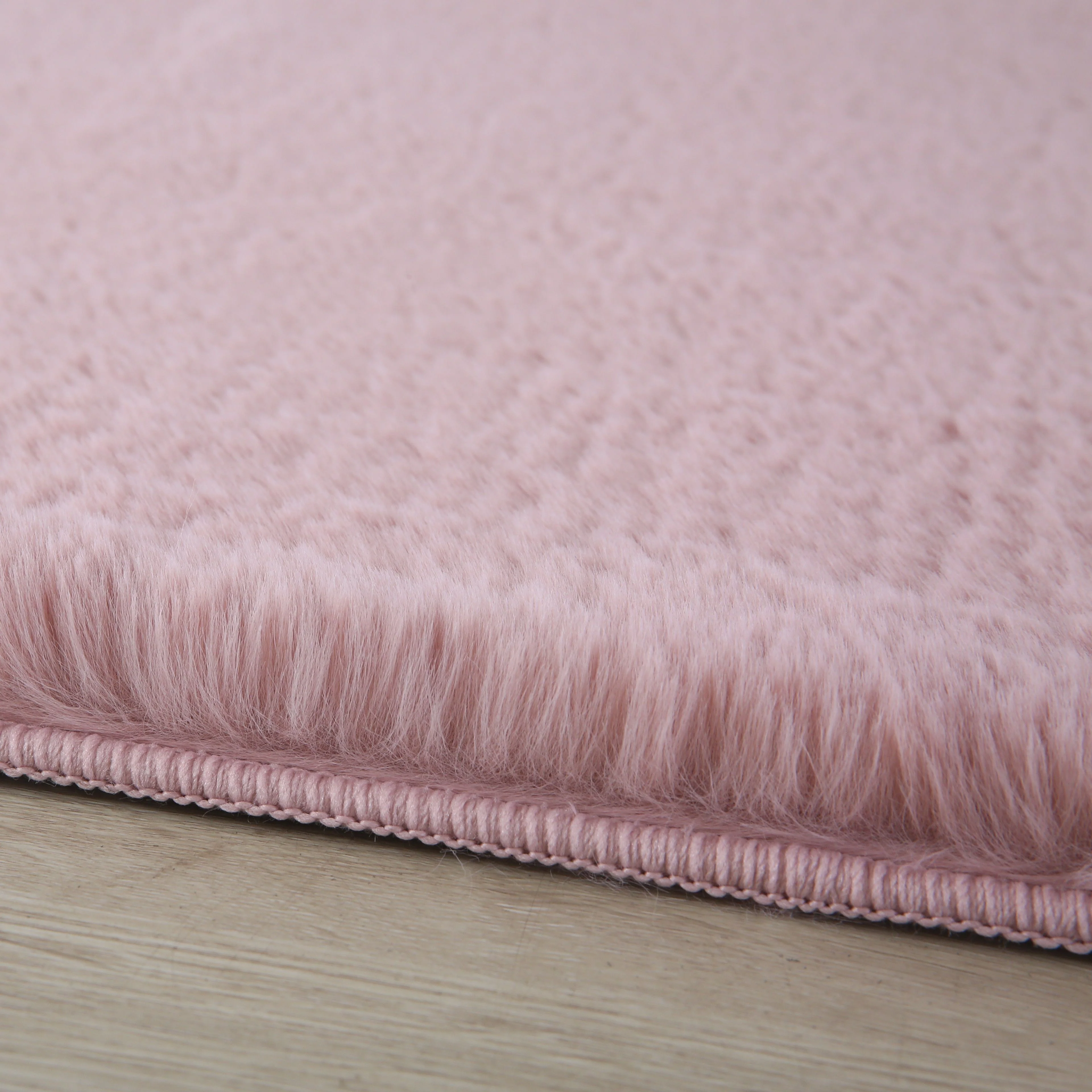 Pouffy Hochflorteppiche Rosa – Unicolor - Image 4