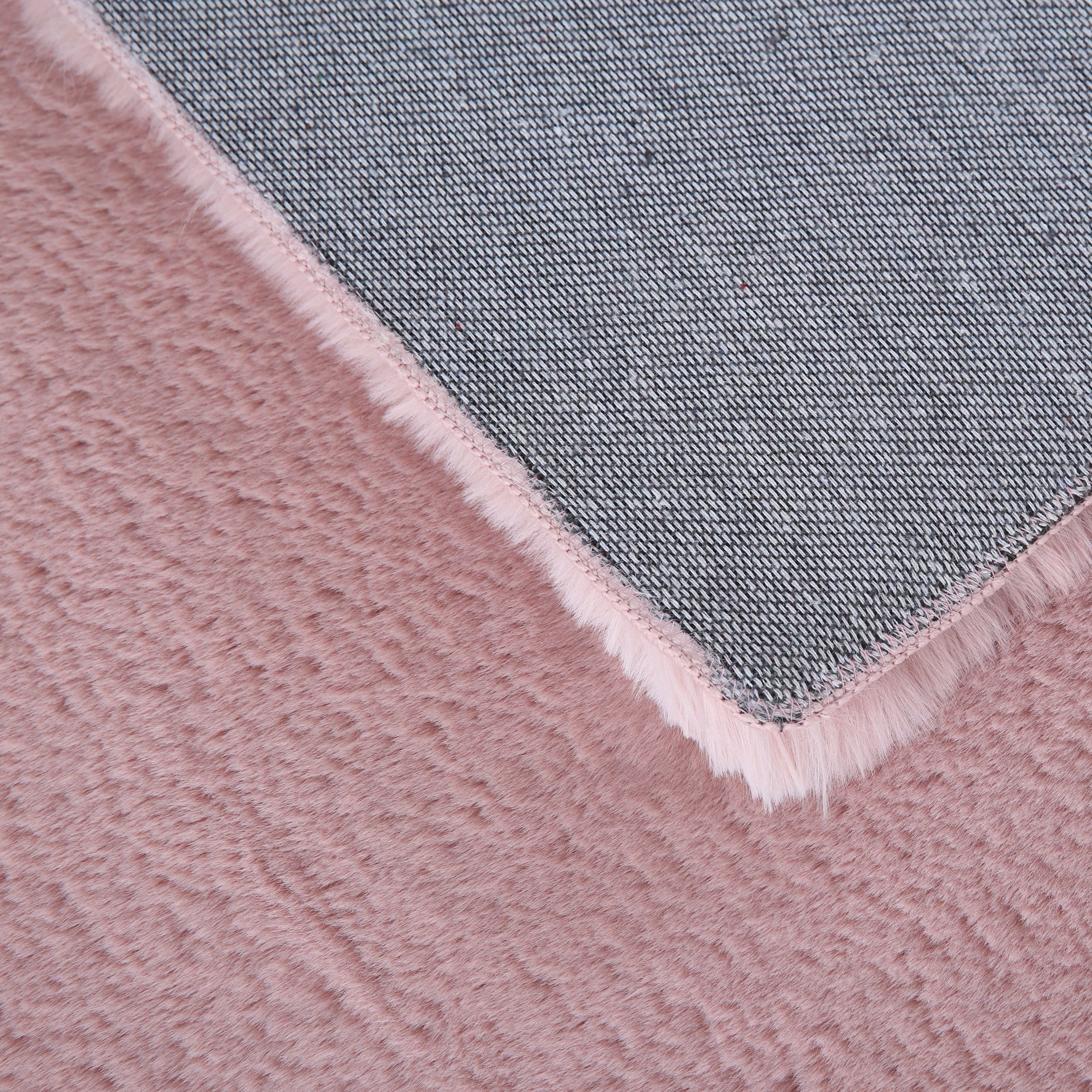 Pouffy Hochflorteppiche Rosa – Unicolor - Image 6
