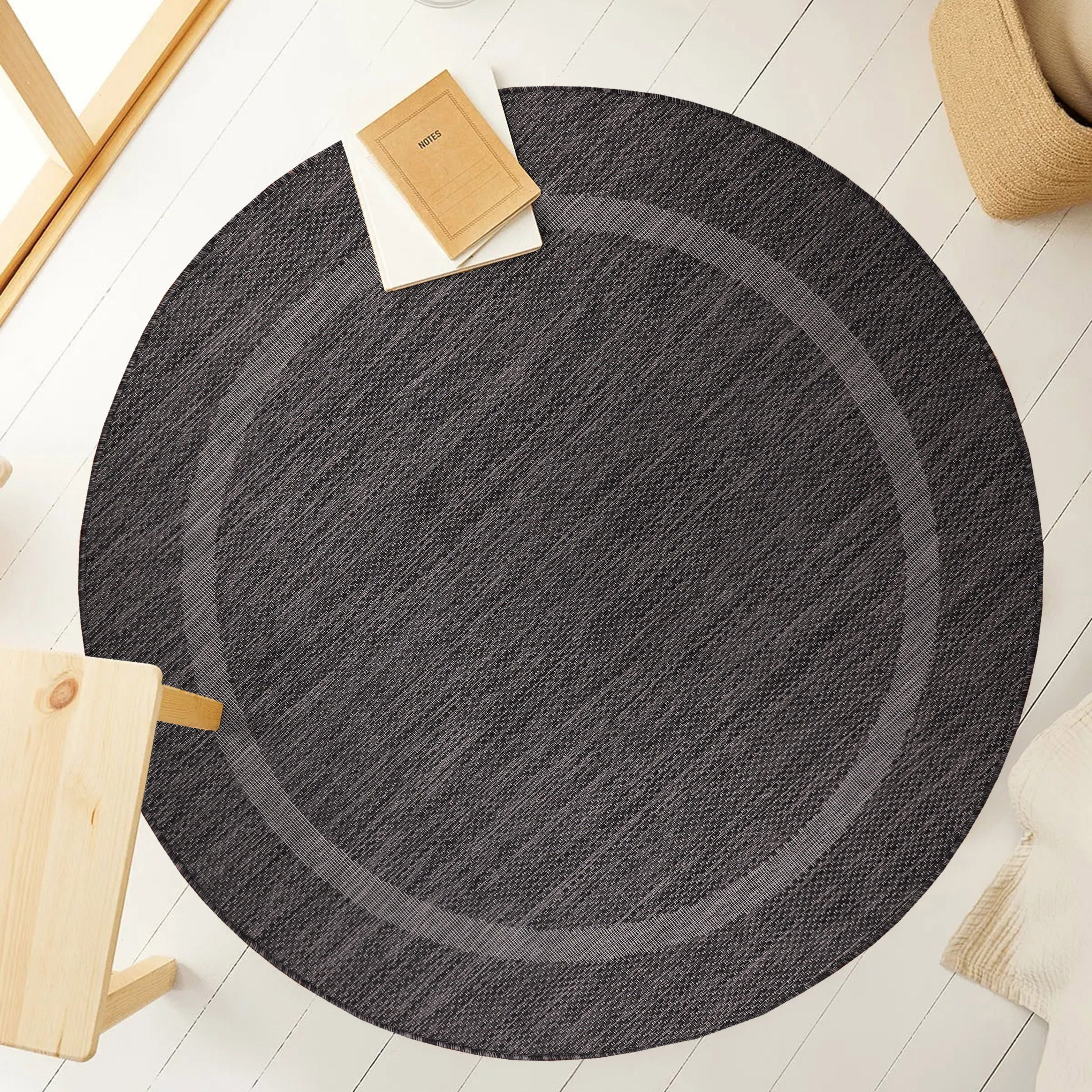 Outdoorteppiche, Unicolor - Einfarbig, Farbe Schwarz, Teppich für Terasse-Balkon-Küche, Rücken aus Polypropylen - Image 7