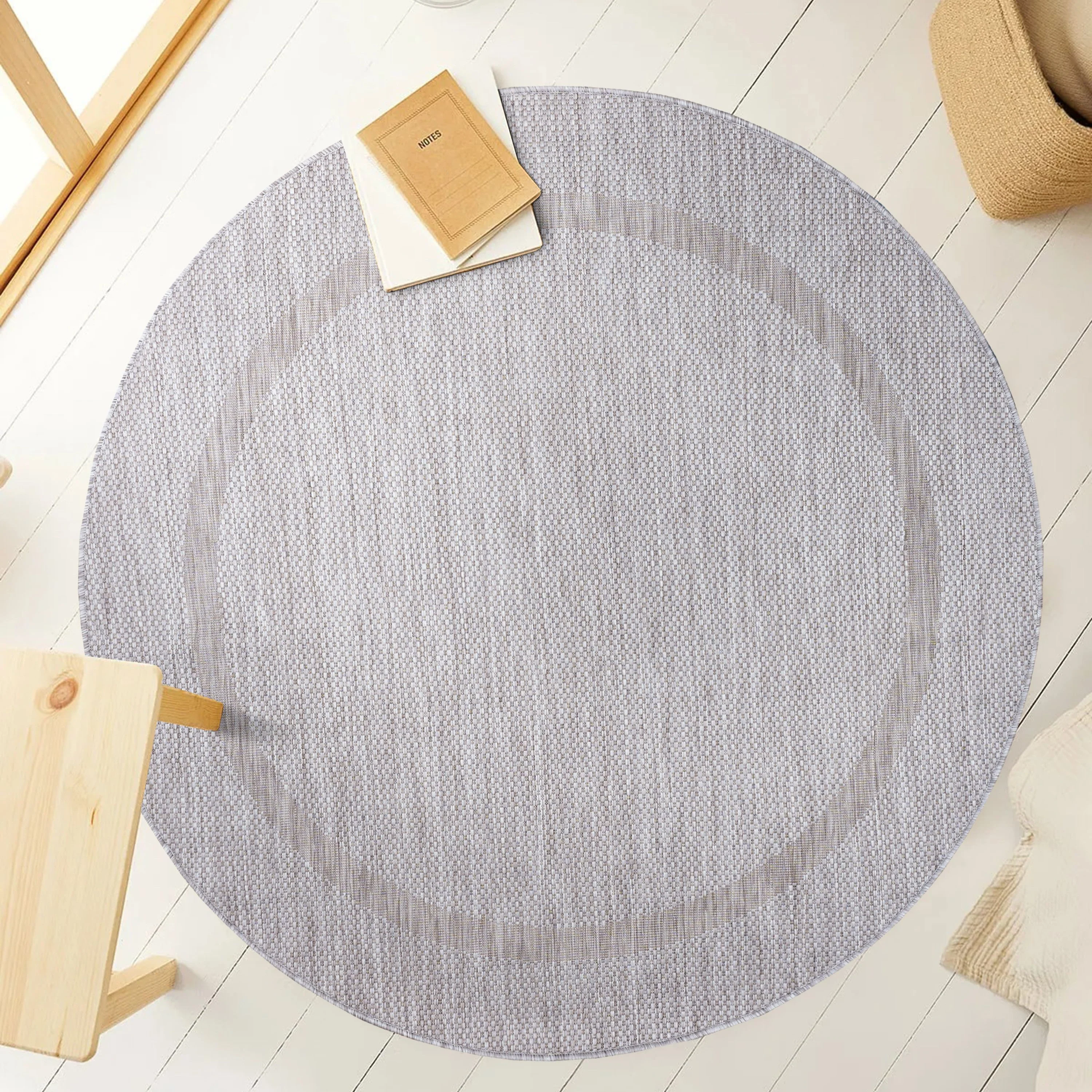 Outdoorteppiche, Unicolor - Einfarbig, Farbe Silber, Teppich für Terasse-Balkon-Küche, Rücken aus Polypropylen - Image 7