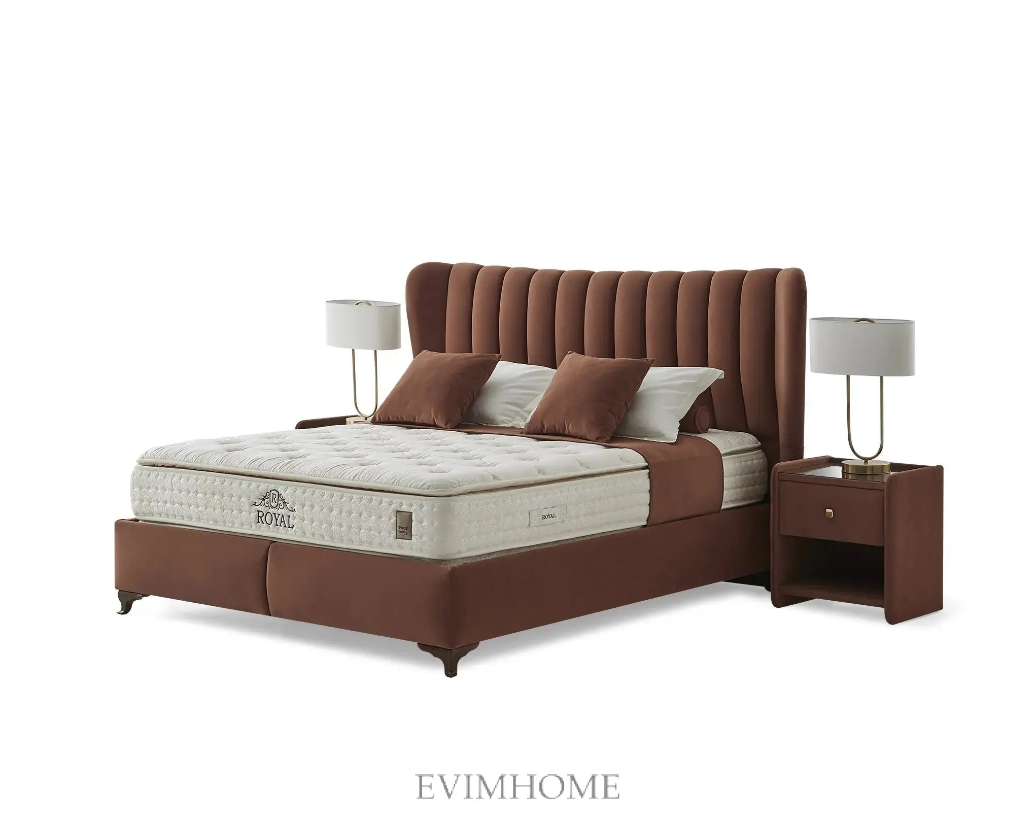 Royal Peri Boxspringbett mit langlebiger Bonellfederkern-Matratze - Image 4
