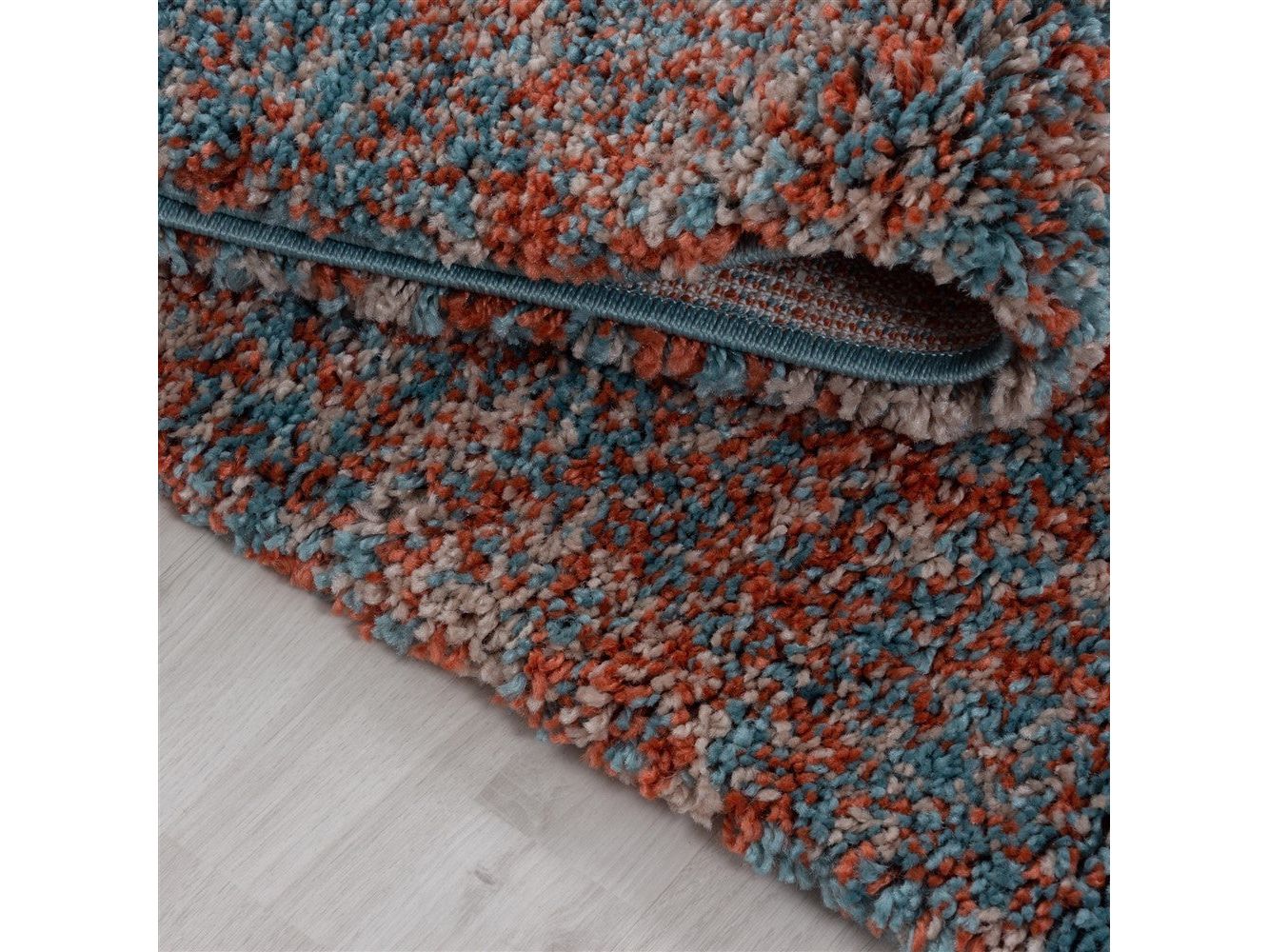 Shaggy Teppich Hochwertig Hochflor Wohnzimmer Terra Mint Beige Meliert - Image 4