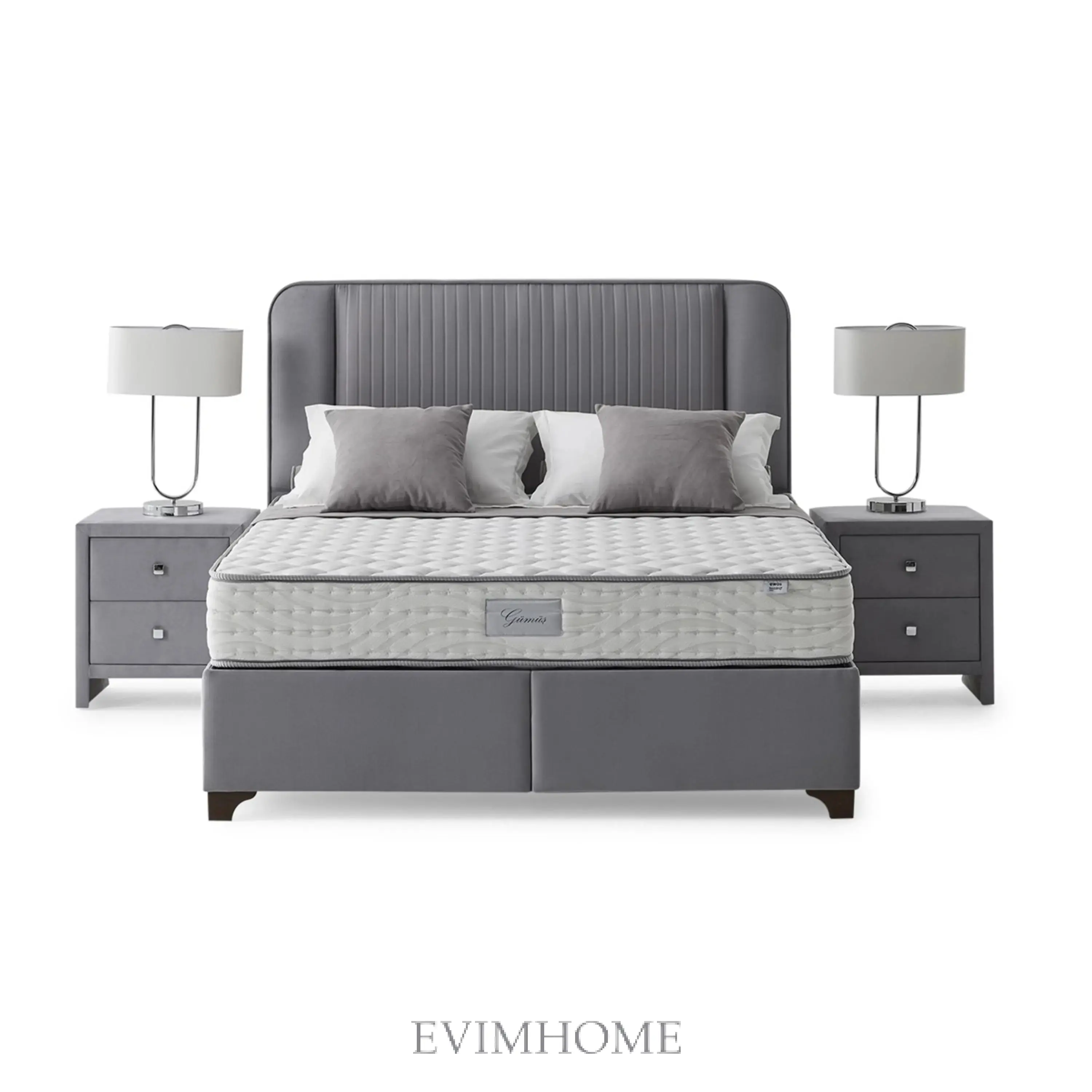 Silber Meridian Boxspringbett – Bonellfederkern & hygienischer Schlaf - Image 2