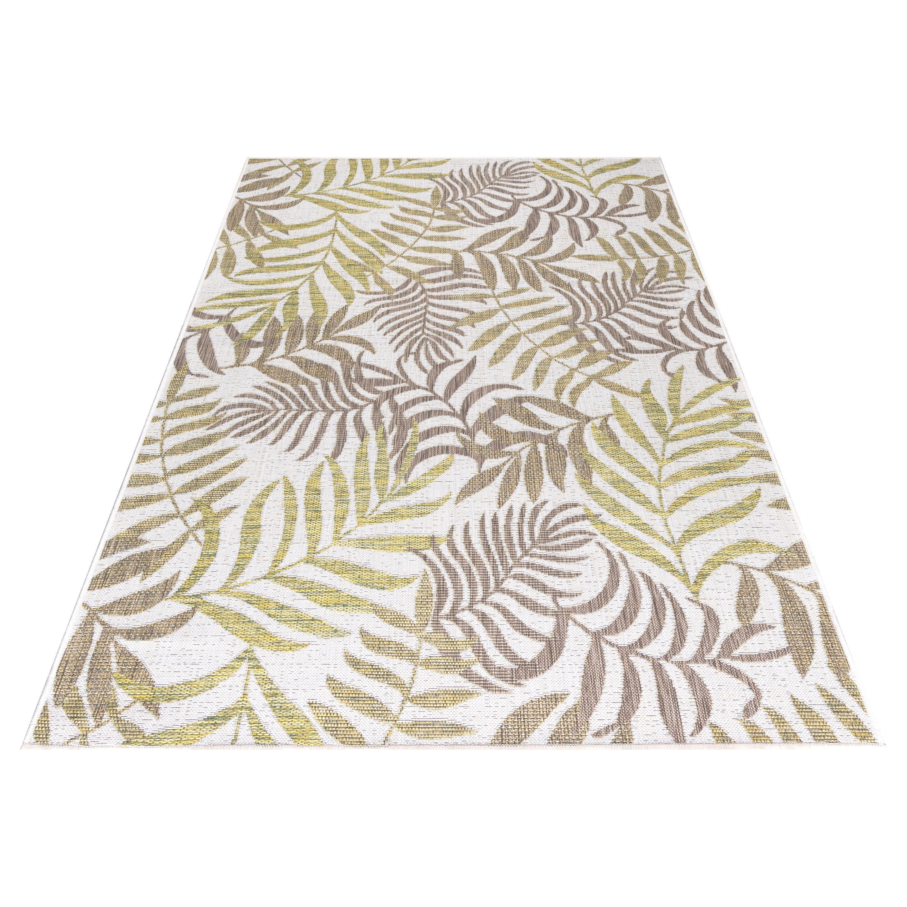 Sunny Outdoorteppich Beige | Grünes Blattdesign - Image 3
