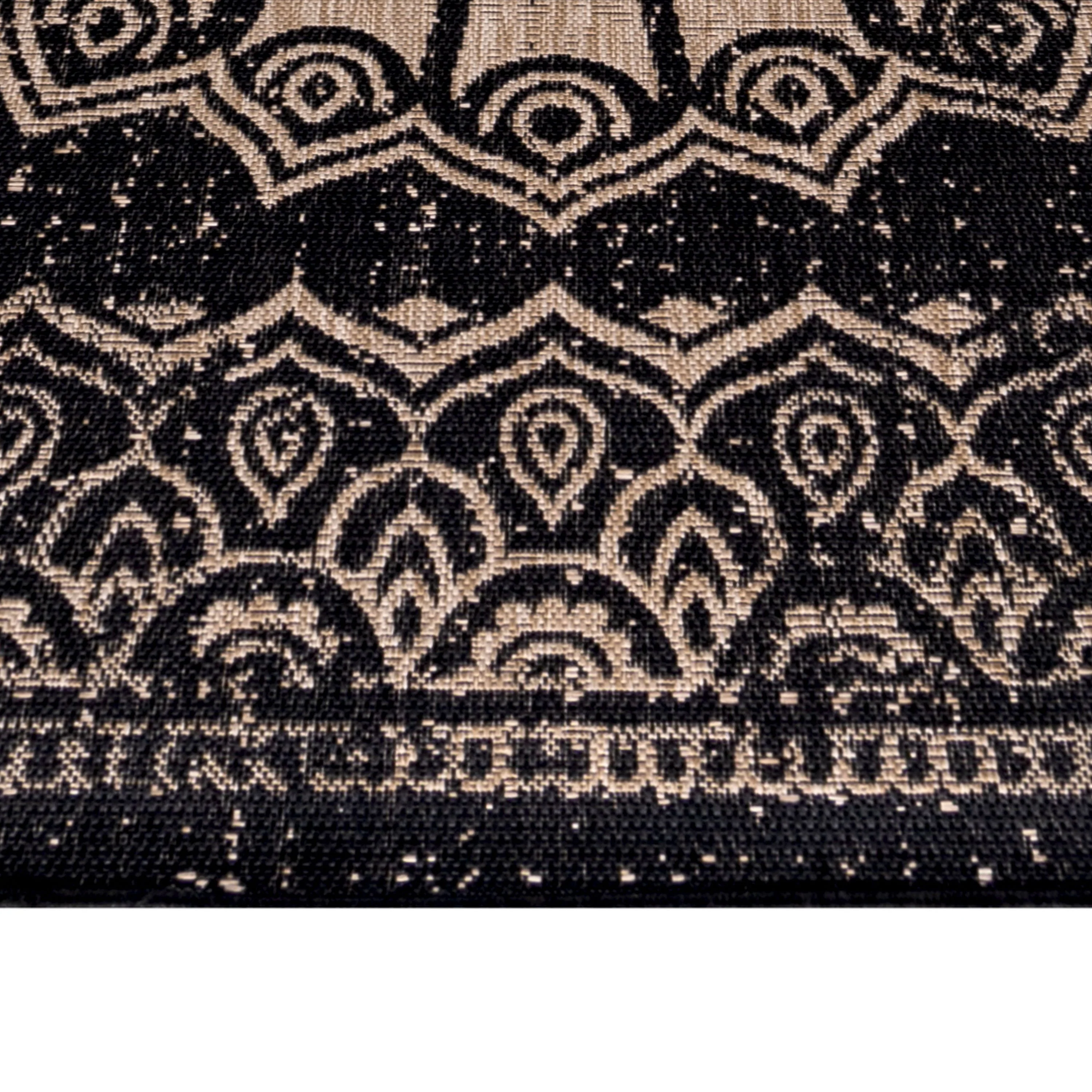 Sunny Outdoorteppich Schwarz | Vintage Design mit Muster - Image 4