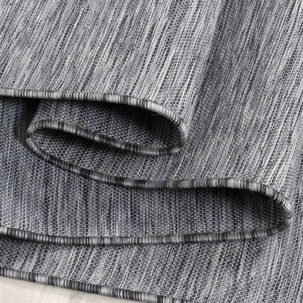 Teppich Sisal optik Flachgewebe Terrassen In-  outdoor meliert Anthrazit Grau - Image 3