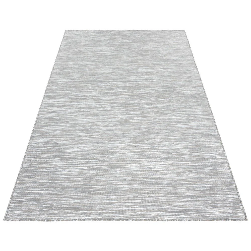 Teppich Sisal optik Flachgewebe Terrassen In- Outdoor Meliert Grau Beige Weiß - Image 5
