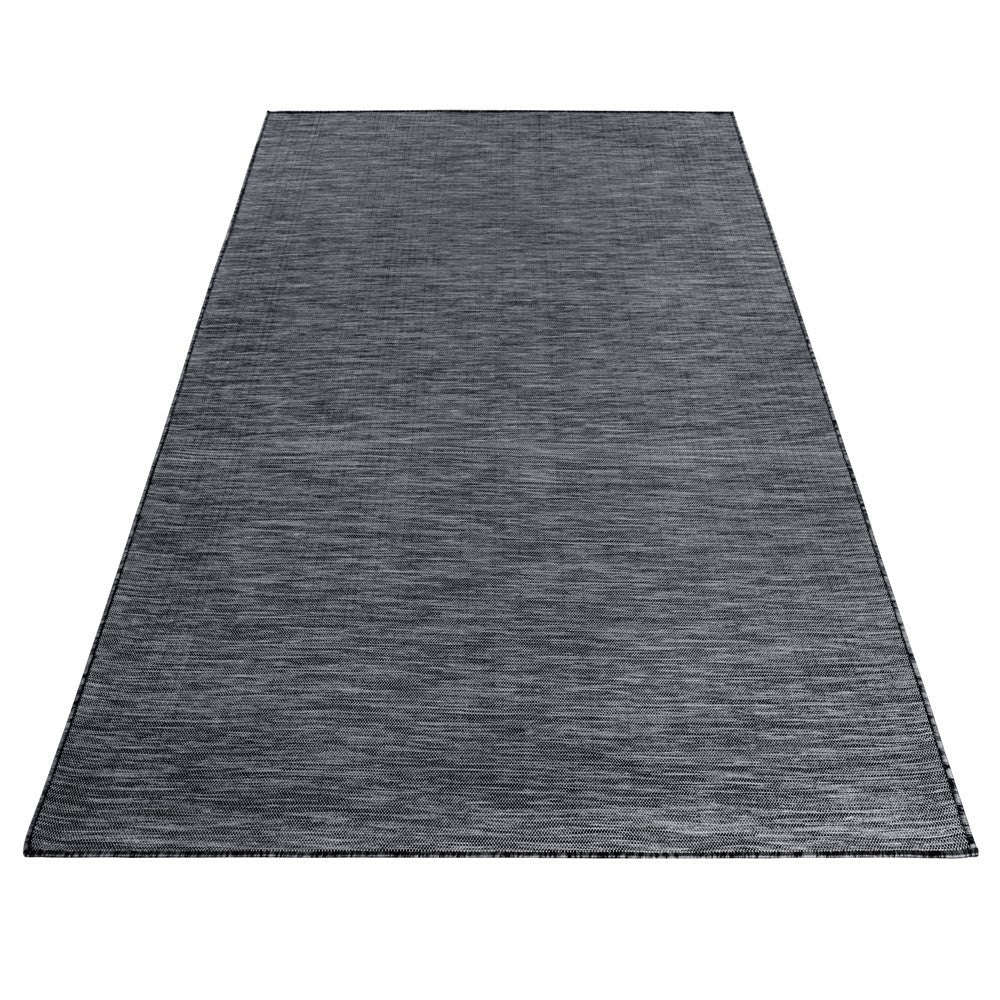 Teppich Sisal optik Flachgewebe Terrassen In- Outdoor Meliert Schwarz Grau - Image 5