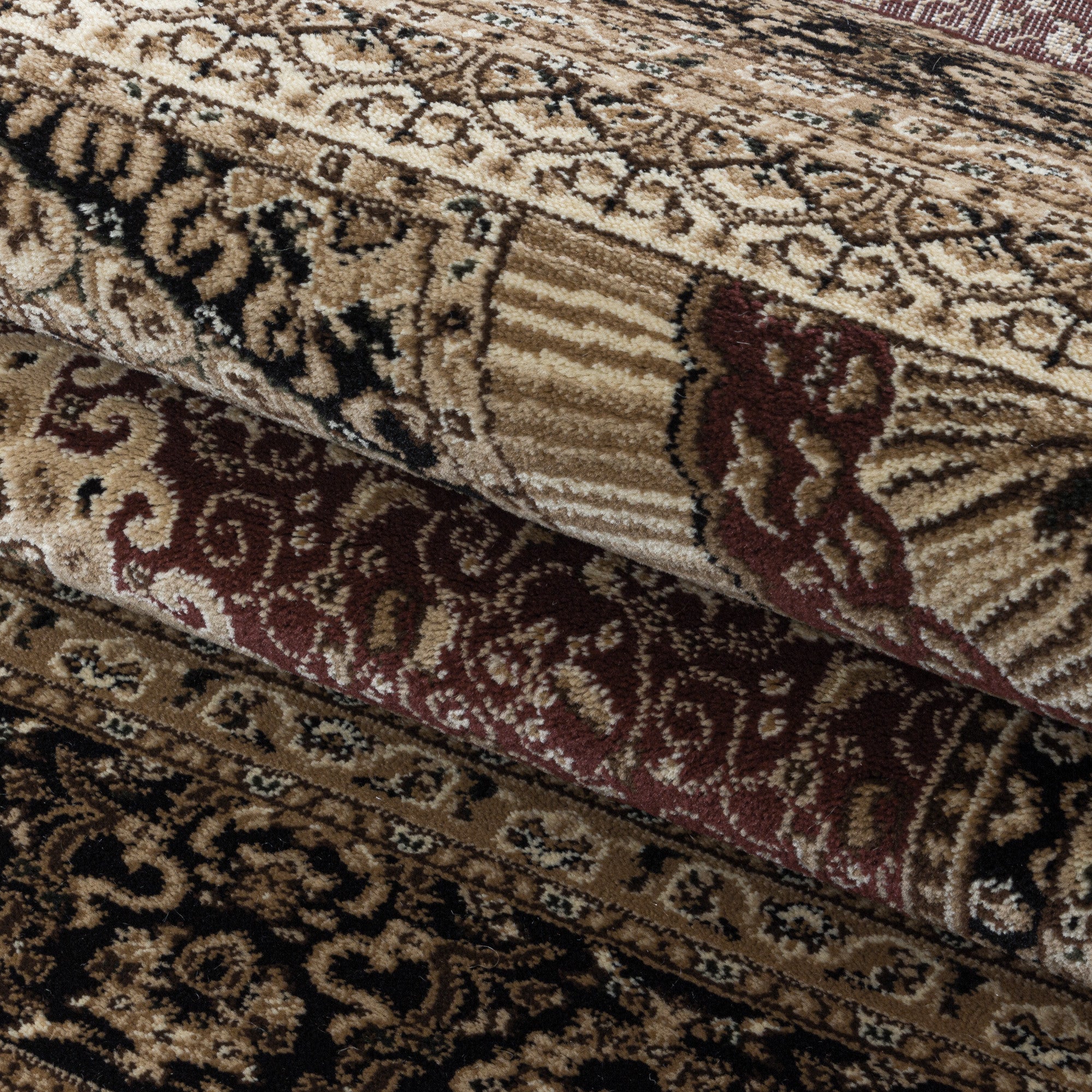 Klassischer Orient Kurzflor Teppich | Rot mit Bordüre - Image 6