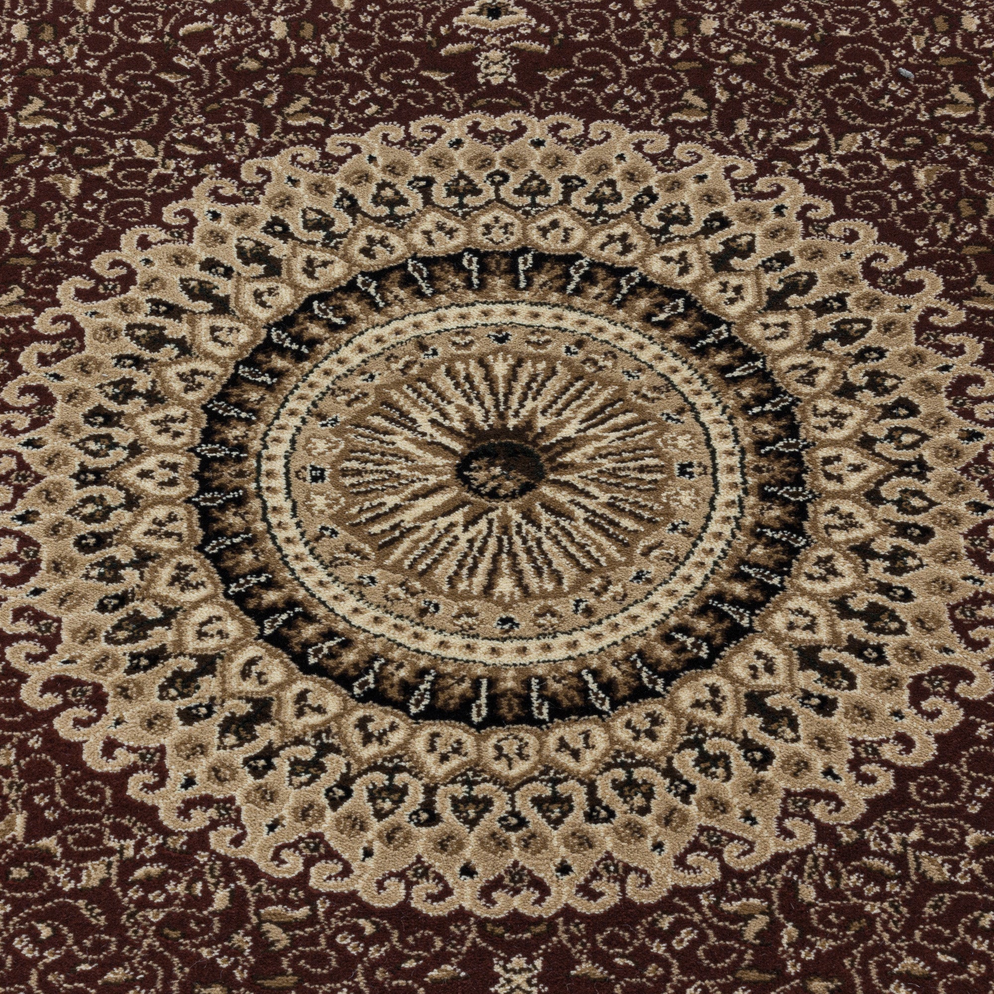 Klassischer Orient Kurzflor Teppich | Rot mit Bordüre - Image 7
