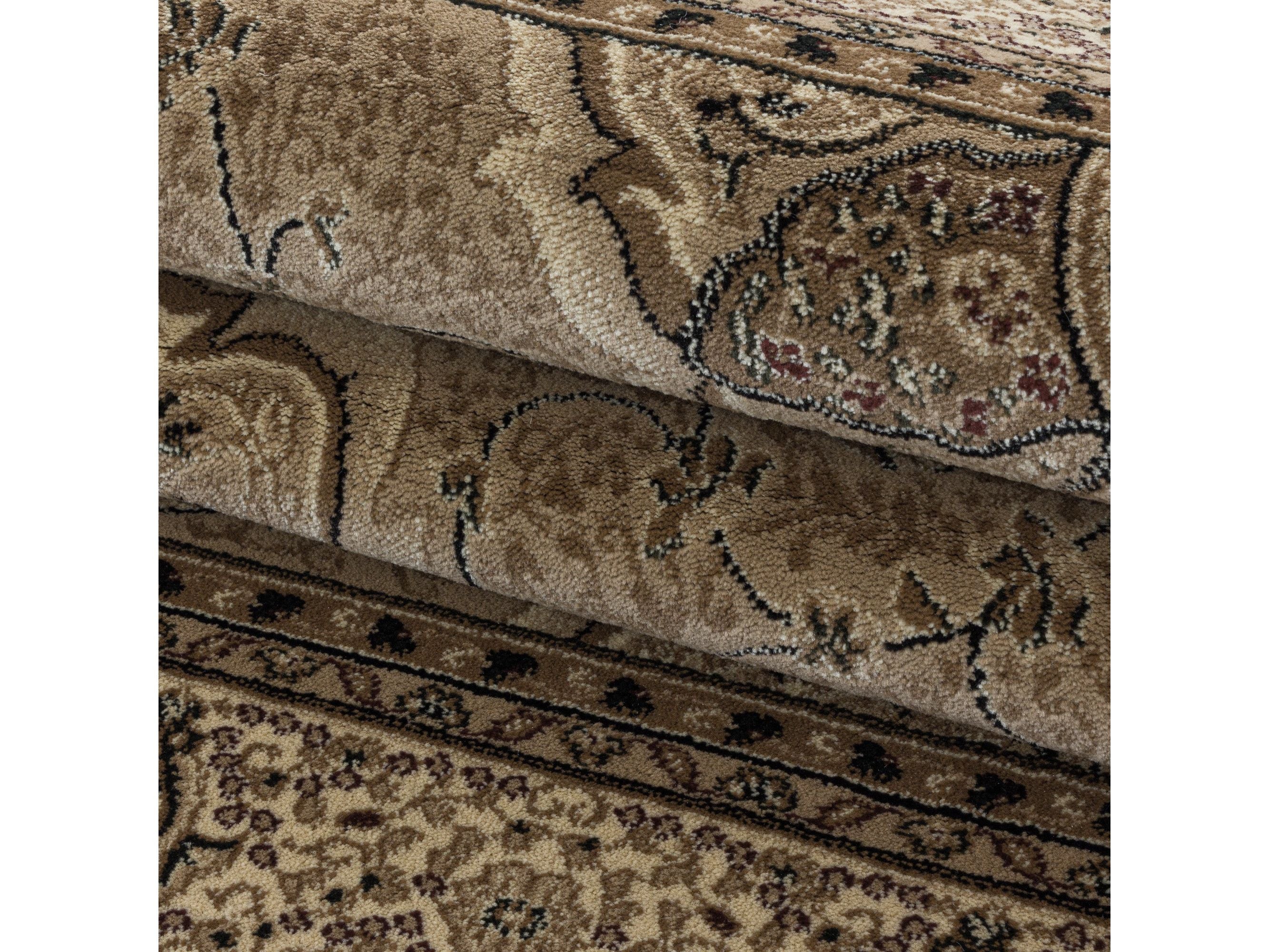 Wohnzimmer Teppich Kurzflor Design Orient Teppich Klassik Ornament Bordüre Beige - Image 6