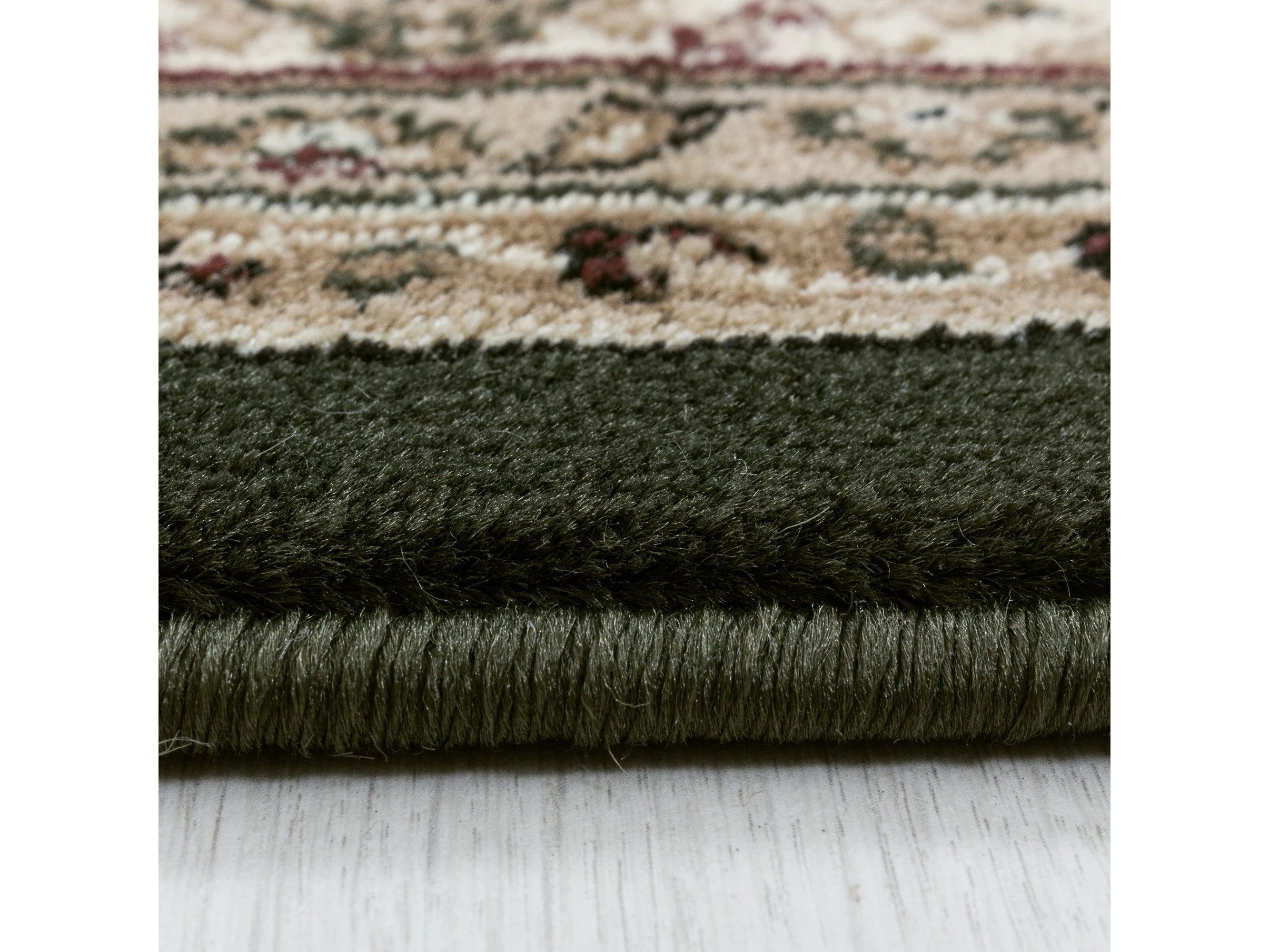 Wohnzimmer Teppich Kurzflor Design Orient Teppich Klassik Ornamente Bordüre Grün - Image 4