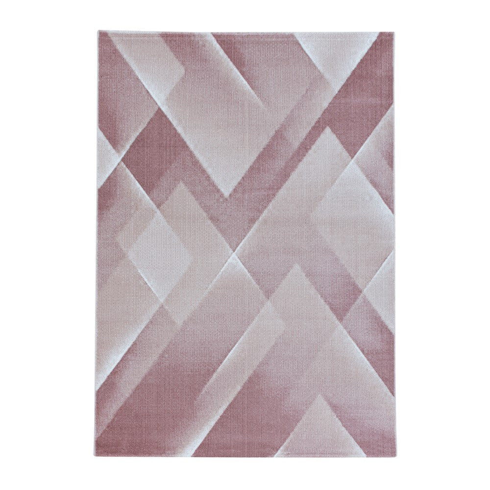 Kurzflor Teppich Pink | 3D Dreiecksmuster - Image 2