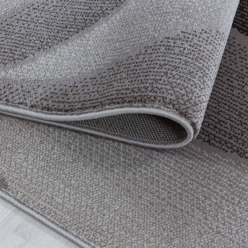 Kurzflor Teppich Braun | 3D Wellenmuster - Image 4