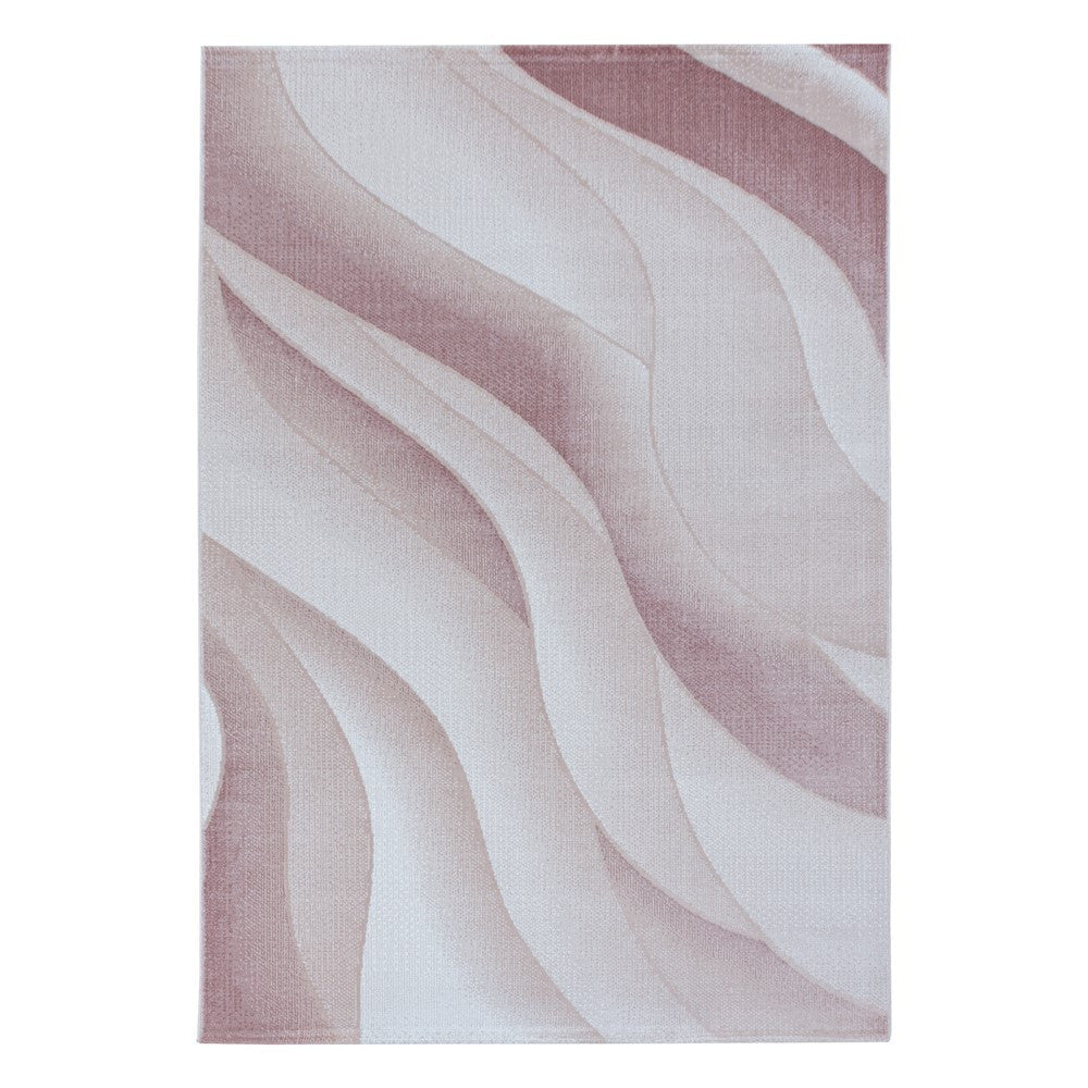 Kurzflor Teppich Pink | 3D Wellenmuster - Image 2