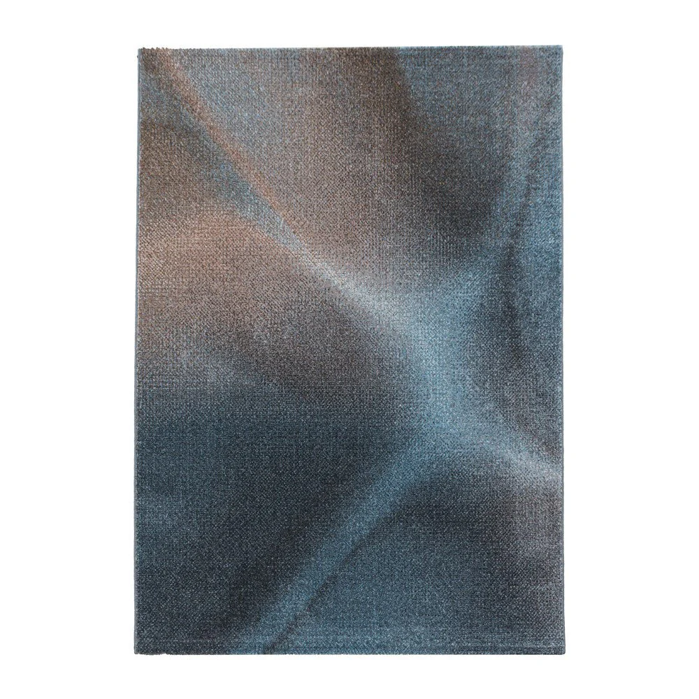 Wohnzimmerteppich Kurzflor Teppich Design Plastische Schatten Blau - Image 3