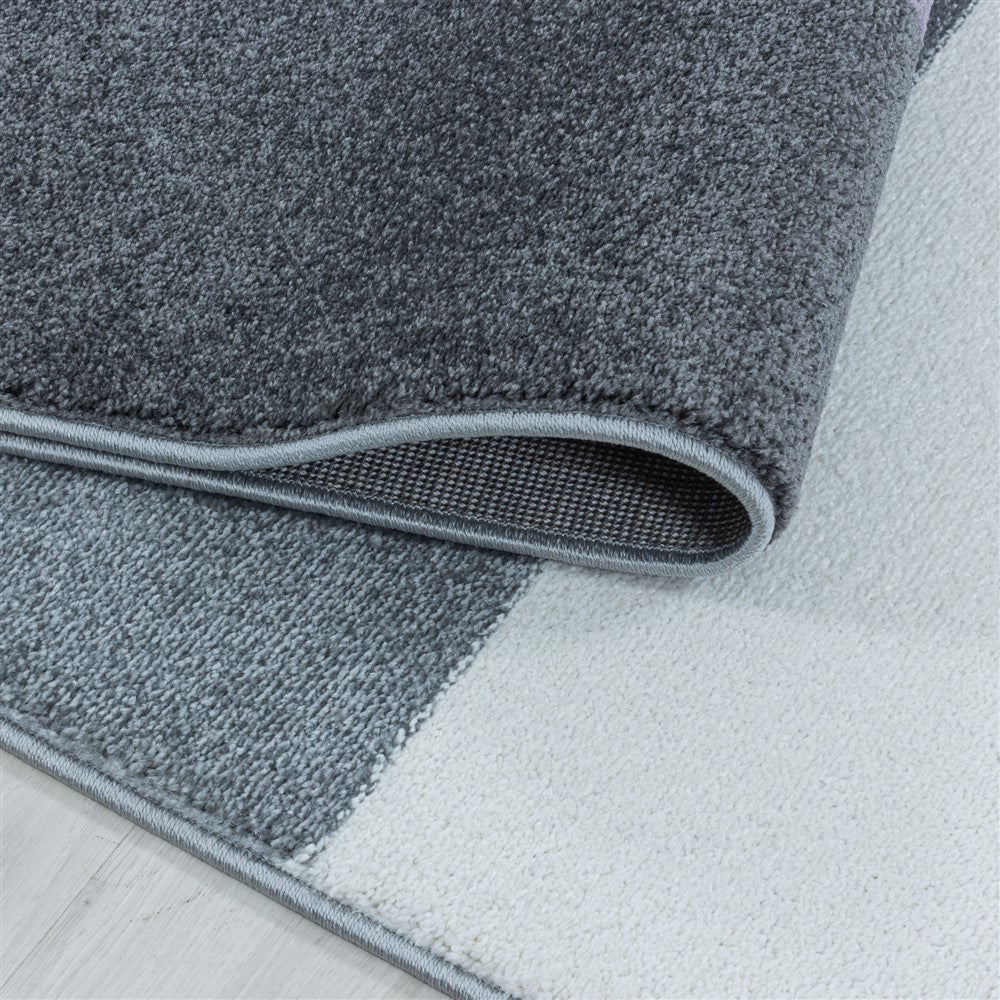 Wohnzimmerteppich Kurzflor Teppich Design Zipcode Muster Abstrakt Rose - Image 5