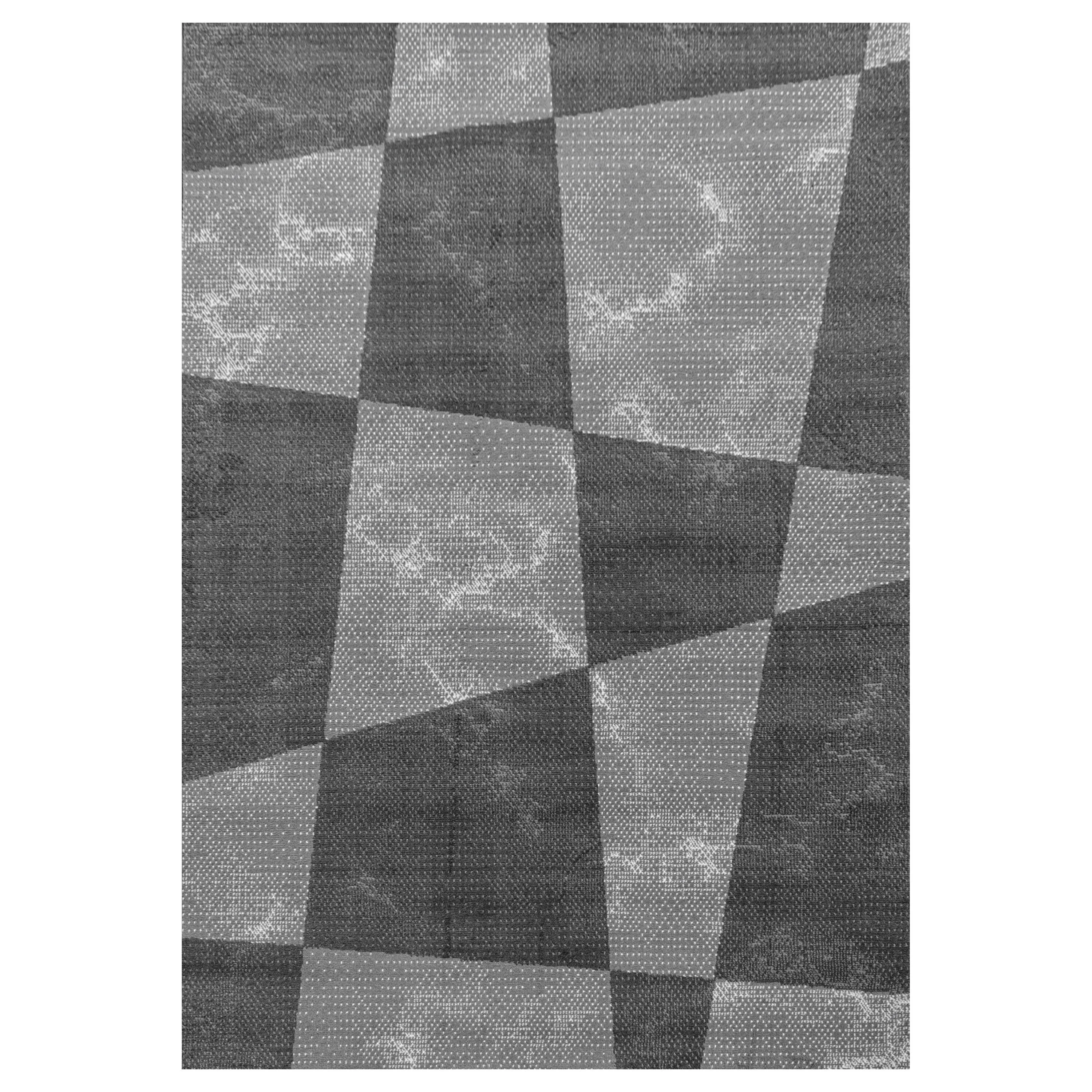 Wohnzimmerteppich Kurzflor Teppich Modernes Formen Muster Flor Weich Grau - Image 2