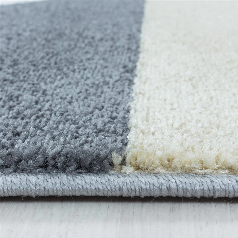 Wohnzimmerteppich Kurzflor Teppich Muster Geometrisch Modern Weich Gelb - Image 4