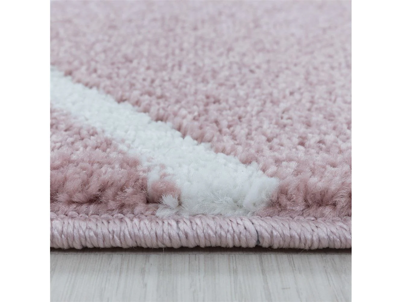 Wohnzimmer Teppich Rosa: Wellen Linien Design - Image 4