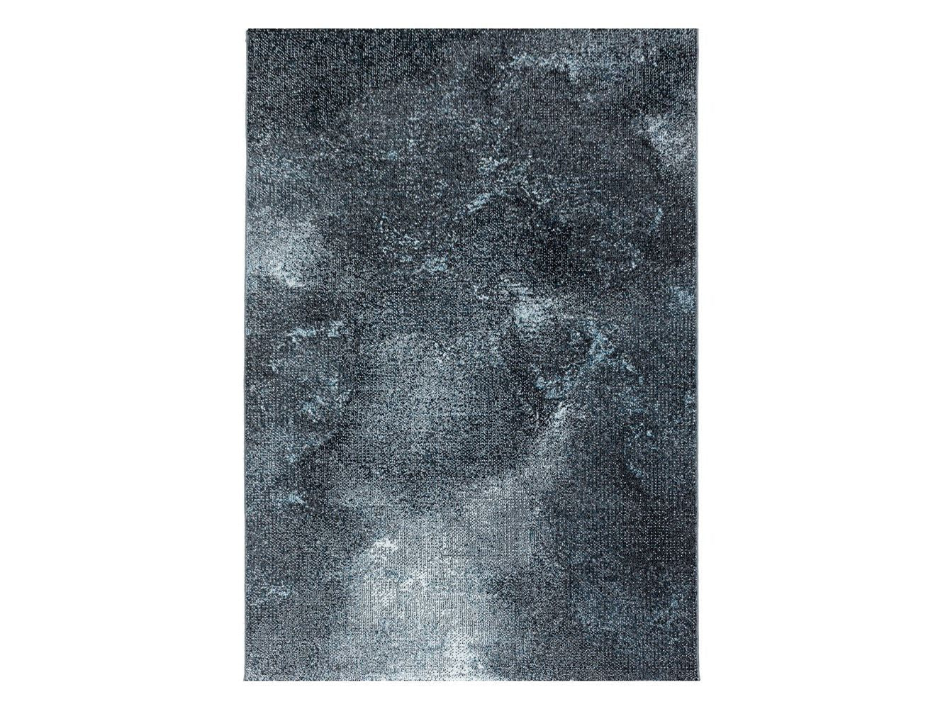 Wohnzimmerteppich Kurzflor Teppich Wolken Muster Marmoriert Weich Blau - Image 3